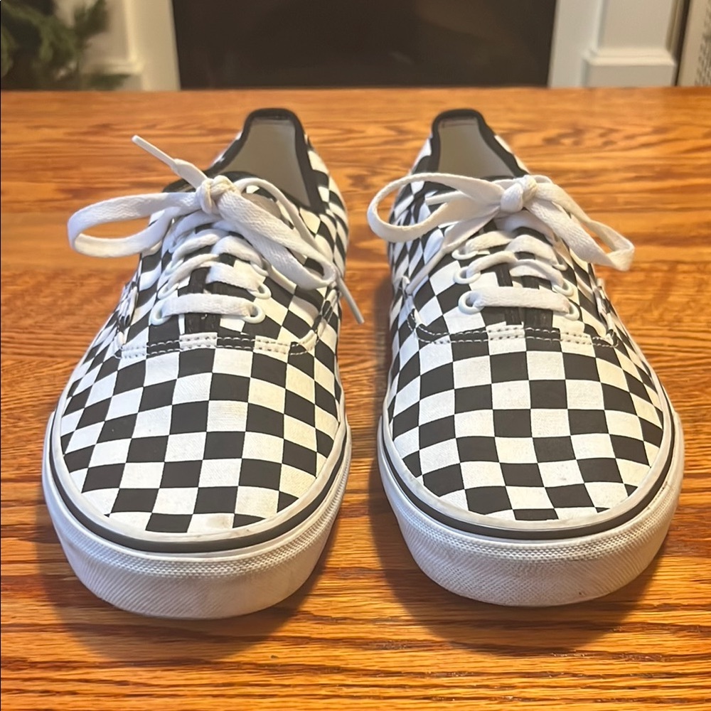 Vans Customs Checkerboard Authentic Wide Sneakers